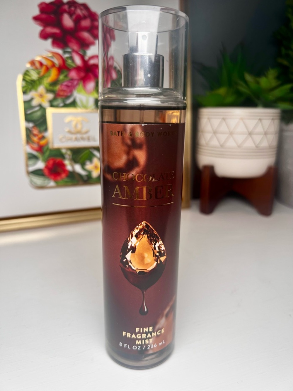 Bath & Body Works Chocolate Amber Fine Mist NWT